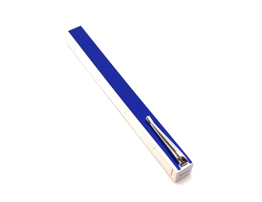 Penwak Swivel Case Pure White Metallic Cobalt Blue