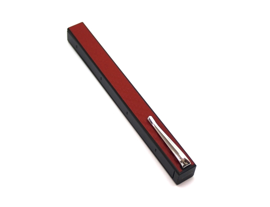 Penwak Swivel Case Glossy Grey Carbon Fibre Red