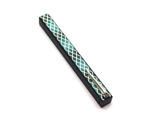 Penwak Swivel Case Glossy Grey Lattice Green