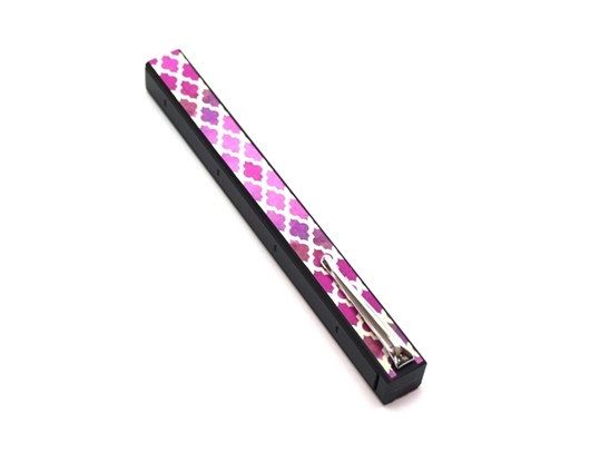 Penwak Swivel Case Glossy Grey Lattice Pink